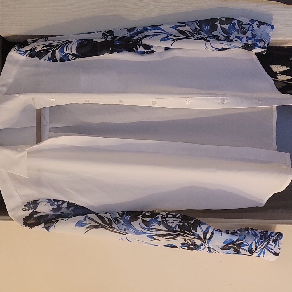 Bebe Small Lightweight Button Down Blouse - image 1